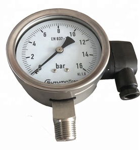 2 fios de saída elétrica sinal processo indicador 4-20 mA química petroquímica petróleo gás indústrias MOD.321 manômetros de pressão - Product Image 3