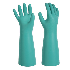 Guanti in Gomma Anti-Chimici, Anti-Olio, Resistenti ad Acidi e Alcali, per Uso Industriale, Spessi e Durevoli in Nitrile - Product Image 2