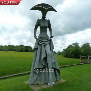YOUFINE - Estatua de Mujer Abstracta de Bronce, Escultura Moderna de Mujer con Sombrero de <span class=keywords><strong>Philip</strong></span> Jackson para Decoración de Jardín de Villa y Plaza de Hotel - Product Image 2