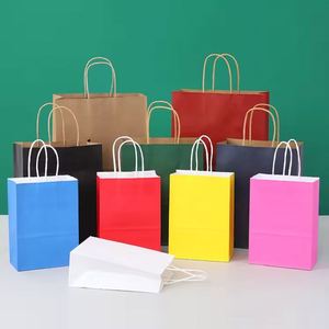 Custom Printed Kraft Paper Bag with Twisted Handle Offset Printing Surface Handling for Household Products and Crafts Packaging - Product Image 4