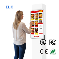 Machine de commande de restaurant 32 pouces, borne de commande automatique, terminal de paiement, kiosque mural