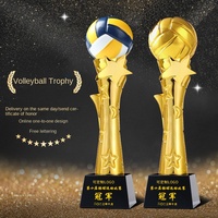 Trophée de volley-ball personnalisé en cristal et résine, design gratuit, Romandy-1647, souvenirs pour les jeux du personnel scolaire en Chine, équipe aérienne