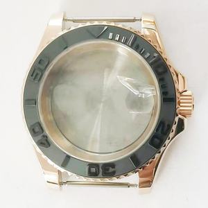 Rose Gold Stainless Steel Case With Bi-directional Rotating Bezel OEM ODM Custom <b>Watch</b> Accessories <b>Set</b> - Product Image 1
