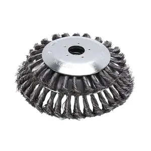 Steel Wire Grass Wheel 150 200MM Twist Knot Wire Wheel Brush Weed Brush