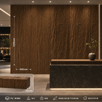 Panneau mural en PU imitation bois, 2 cm d'épaisseur, 1200x600 mm, imperméable, ignifuge, motif fleur de poirier, pour décoration de restaurant