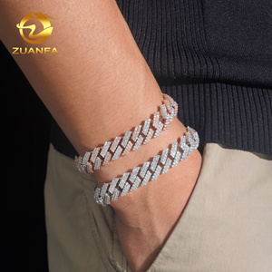 USA Local Stock Cuban Chain Moissanite Hip Hop Jewelry 12mm Diamond Cuban Link Chain <strong>925</strong> <strong>Silver</strong> Iced Out Cuban <strong>Bracelet</strong> for <strong>Men</strong> - Product Image 6