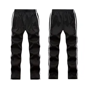 Custom Logo Track Workwear Casual Sports Plain Jogging Trousers Stripe Pants With Ankle Sweatpants For Men