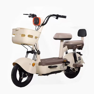 Trottinette électrique légère pour femme, 14 pouces, deux roues, moteur brushless 350W, batterie plomb-acide 12Ah, fourche à suspension avant, moyeu arrière numérique - Product Image 4