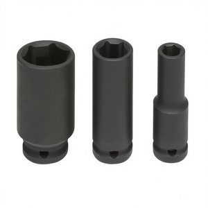 Jeu de clés à douille à chocs Fervi, 3 pièces, métriques, à embout profond - Product Image 2