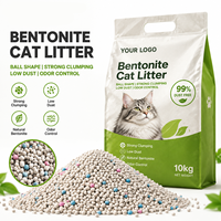 Litière pour chat en granulés ronds naturels, sable pour chat en argile compacte, litière pour chat en bentonite ronde agglomérante pour chats domestiques