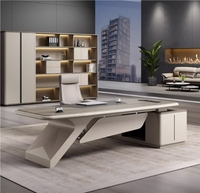 Bureau de gestion en forme de L de haute qualité avec boîte en fil table de bureau de meubles au design moderne