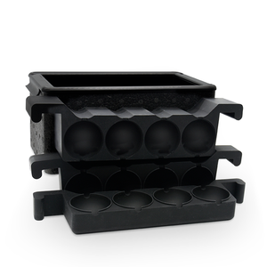 Bandeja de hielo transparente de 2 pulgadas, molde de esfera de 8 bolas sin burbujas, fabricante de bolas de hielo para whisky, fabricante de hielo transparente de silicona sin BPA duradero - Product Image 4