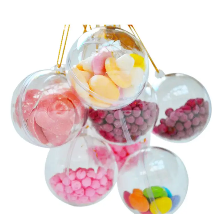 Packitteボール形状プラスチックコンテナケーキ包装透明球カスタム透明ボール形状プラスチック
