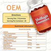 Gummies de Shilajit avec Ashwagandha, logo et formule personnalisés, directement de l'usine du fabricant chinois Health Nova