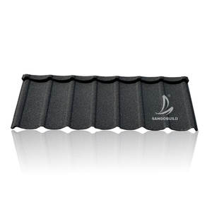 Systèmes de toiture en aluminium et zinc revêtus de pierre de couleur noire et rouge pour l'Afrique de l'Ouest, la <span class=keywords><strong>Gambie</strong></span>, le Libéria et le Nigéria - Product Image 1