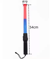 Bâton de signalisation LED vert rouge et stroboscopique Bâton de lumière électrique en plastique Bâton de feu de circulation multicolore