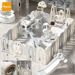 Parc <span class=keywords><strong>pour</strong></span> bébé pliable en forme d'animal de dessin animé, parc <span class=keywords><strong>pour</strong></span> bébé portable en plastique, parc <span class=keywords><strong>pour</strong></span> bébé Happy Baby sans toxines, clôture <span class=keywords><strong>pour</strong></span> enfants à la maison - Product Image 1