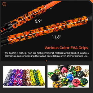 HONOREAL <strong>Catfish</strong> Surf Casting <strong>Rods</strong> with Fluorescent Tips Hard EVA Handle for Stream Lake River Fishing - Product Image 5