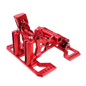 Soporte Ajustable para Motocicleta de Alta Precisión, Mecanizado CNC de 5 Ejes, Piezas de Aluminio Anodizado Rojo, Acero Inoxidable y Latón - Product Image 2