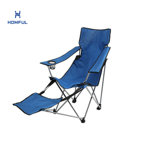 HOMFUL户外花园便携式沙滩椅折叠露营椅带扶手 - Product Image 1