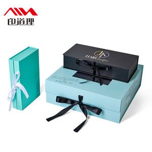 Custom Logo Printed Recycle Cardboard Luxury Wig Paper Box Packaging Lid And Base Box Clothes Shoes Gift Packaging Box