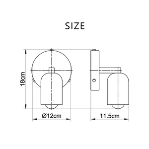Lámpara de pared LED de un solo cabezal de nuevo diseño, cuerpo de aluminio, uso interior para iluminación de dormitorio - Product Image 2