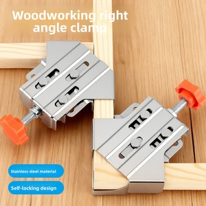 Abrazadera de ángulo recto para carpintería, herramienta de fijación de 90 grados, clip de acero inoxidable para paneles de madera, gabinetes, sujetador de liberación rápida para montaje en marcos - Product Image 1