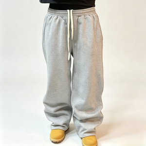 Pantalones de chándal anchos de algodón 100% personalizados, estilo baggy, con efecto lavado ácido, para hombre, para otoño. - Product Image 1