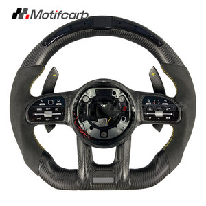 Volante de fibra de carbono mate personalizado para Mercedes-Benz W205 W213 GLS63 CLA45 GT S65 E63 C43 Clase C y G 2015-2023 - Product Image 1