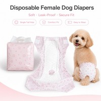 Couches jetables pour chien femelle avec film PE, doublure absorbante, noyau super absorbant, contour ergonomique pour l'hygiène pendant la période de chaleur, OEM