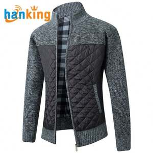 Unisex Solid Thick Warm Casual Slim Fit Mandarin Collar <b>Canvas</b> Jacket Fall Winter <b>Long</b> Sleeve Vintage Coat J0036 - Product Image 4