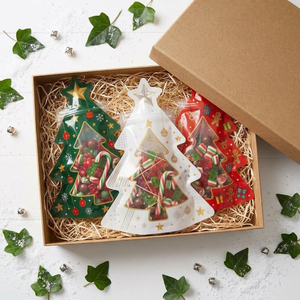 Christmas Series Customized Candy <b>Bag</b> Special Shape Stand Pouch <b>Clear</b> Window Resealable Zipper Food Grade Packaging Low MOQ OEM - Product Image 3