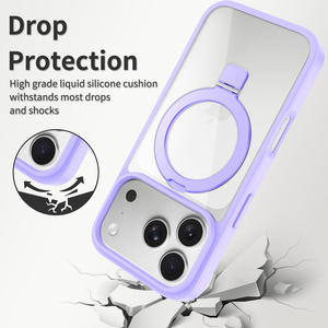 Funda para iPhone 17 Pro, transparente con tacto de piel, magnética dos en uno, de cobertura total y a prueba de golpes - Product Image 4