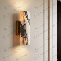 Applique murale moderne de luxe en marbre, luminaire LED en pierre naturelle, éclairage décoratif intérieur pour hôtel, chambre et couloir