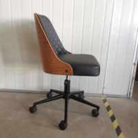 Chaise de bureau moderne pivotante en bois de bonne qualité, pour salle de réunion, bureau, visiteur, ordinateur, maison