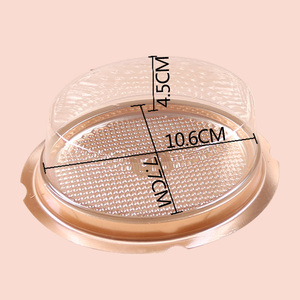 Bán buôn gloen hình bầu dục nhựa PET vàng + rõ ràng dùng một lần Bánh hộp cấp thực phẩm pho mát bánh container - Product Image 2