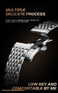 <span class=keywords><strong>Nouvelle</strong></span> montre-bracelet en acier inoxydable <span class=keywords><strong>de</strong></span> bonne qualité pour hommes, montre à phase lunaire avec <span class=keywords><strong>calendrier</strong></span>, montres à quartz pour affaires - Product Image 6