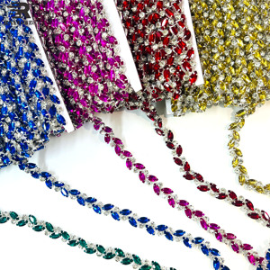 Adorno de Cristal con Forma de Hoja Colorida, Amarillo, Rojo, <span class=keywords><strong>Rosa</strong></span>, Verde, Azul, Morado, Decoración Exquisita, Cristal Transparente, <span class=keywords><strong>Vestido</strong></span> de Noche - Product Image 1