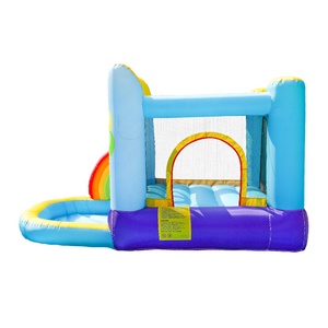 Terrain de jeux <span class=keywords><strong>gonflable</strong></span> bleu château <span class=keywords><strong>gonflable</strong></span> pour enfants PVC maison jardin jouer amusant durable <span class=keywords><strong>structure</strong></span> de divertissement polyvalente - Product Image 5