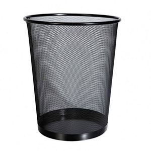 Office Home Metal <b>Mesh</b> Trash Can Round Waste Basket Garbage Bin Open <b>Top</b> Lightweight Bathroom Wastebasket Recycling Bins - Product Image 1