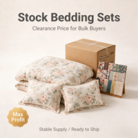 Lot de liquidation en gros de parures de lit en microfibre style américain 500TC à motif floral, surplus de stock, prix réduit