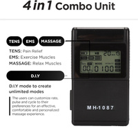 Appareil d'électrothérapie à impulsions basse fréquence, 48 modes, masseur pour les épaules et le cou, soulagement de la douleur dorsale, unité TENS rechargeable