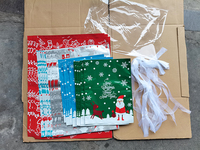 Sacs en plastique pour cadeaux de Noël, emballages pour friandises, biscuits, bonbons, emballages en plastique pour Noël