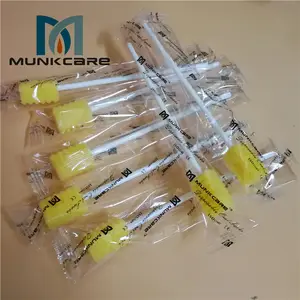 MUNKCARE Disposable Polyurethane Sponge Medical Foam Oral Sponge Swabs Sticks