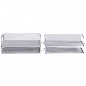 <b>Desktop</b> Letter Tray File Organizer Sorter Desk Document Organizer <b>Shelf</b> Tray Magazine Holder 4 Tier Stackable Heavy Duty Metal - Product Image 6