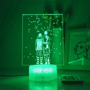 Football Soccer Player 3D Lamp Model Acrylic Panel 7 Colors Change <strong>LED</strong> Base Night <strong>Light</strong> - Product Image 5