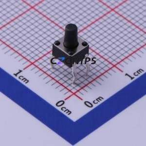 TC-1109-B-G Tactile Switch Through hole-4P,4.5x4.5mm Switch Single Pole Single Throw Round Button 1.6N Through Hole - Product Image 1