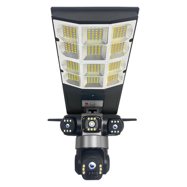 3 Lens 6MP V380 Pro 2 in 1 AI Integrated Solar Security Light CCTV Camera IP 4G Two-Way Talk Solar Street Lighting Camera