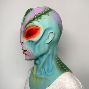 Máscara de Extraterrestre de Silicona Realista Personalizada de Alta Calidad, Máscara Facial Completa, Nueva para Disfraces de Halloween, Fiestas de Carnaval, para Cine - Product Image 3