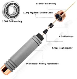 Cuerda de Saltar Profesional Portátil con Asas de Espuma, Resistente al Desgaste - Product Image 6